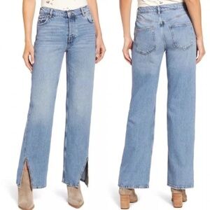 We The Free High-Rise Button-Fly Split Hem Jeans (26)